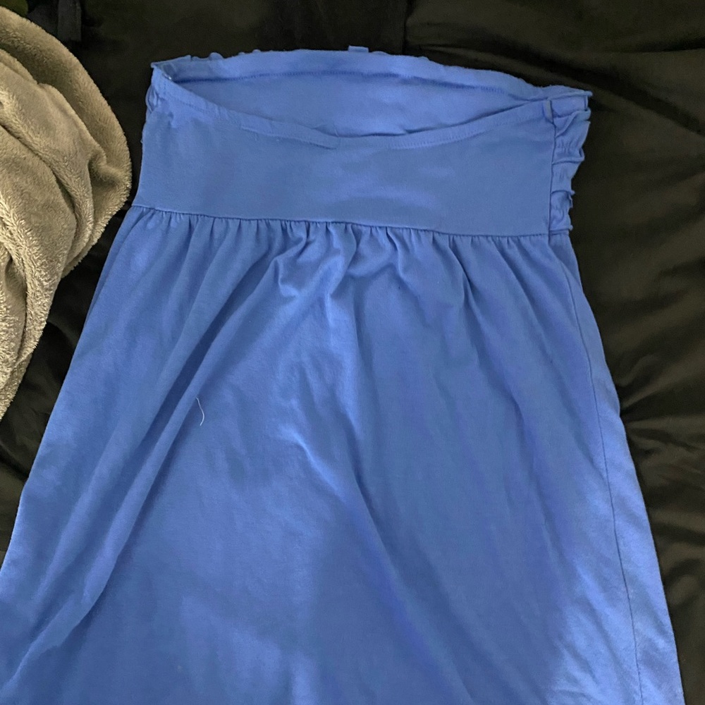 beach cover up / strapless dress